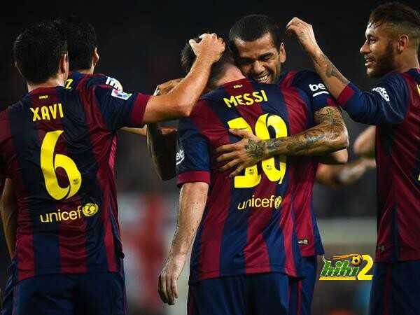 شاهد كيف احتفل لاعبو برشلونة بميسي بعد هدفه التاريخي
