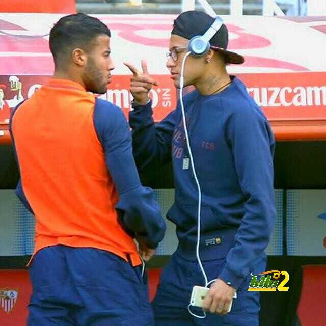 صور: لاعبو برشلونة اثناء عمليات الاحماء