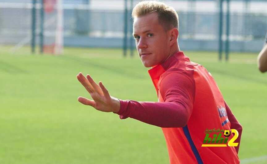 عاجل : شتيجن يغيب عن برشلونة إسبوعين