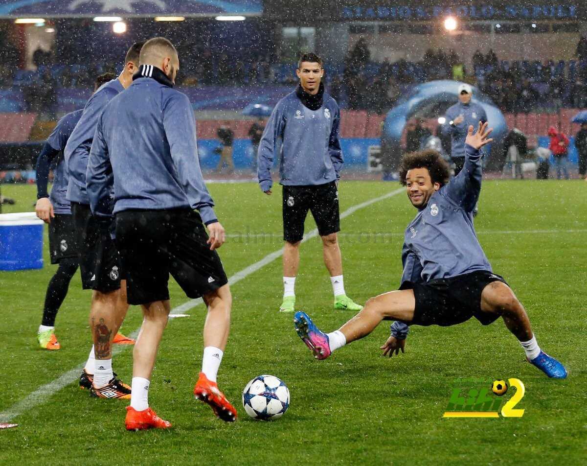 صور : ريال مدريد يختتم استعداداته لمواجهة نابولي في ملعب سان باولو