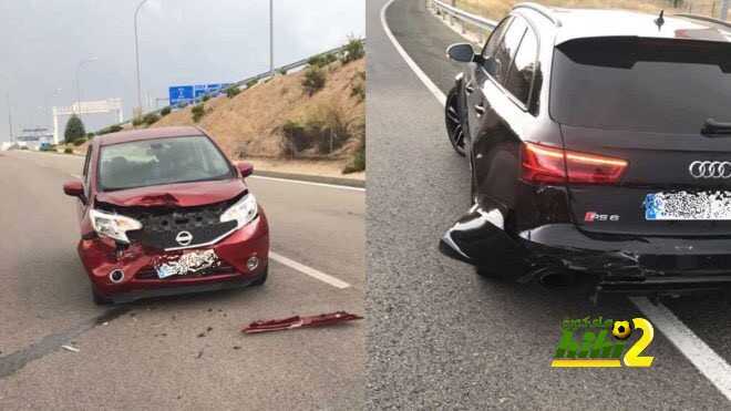 كريم بنزيما تعرض لحادث بسيارته