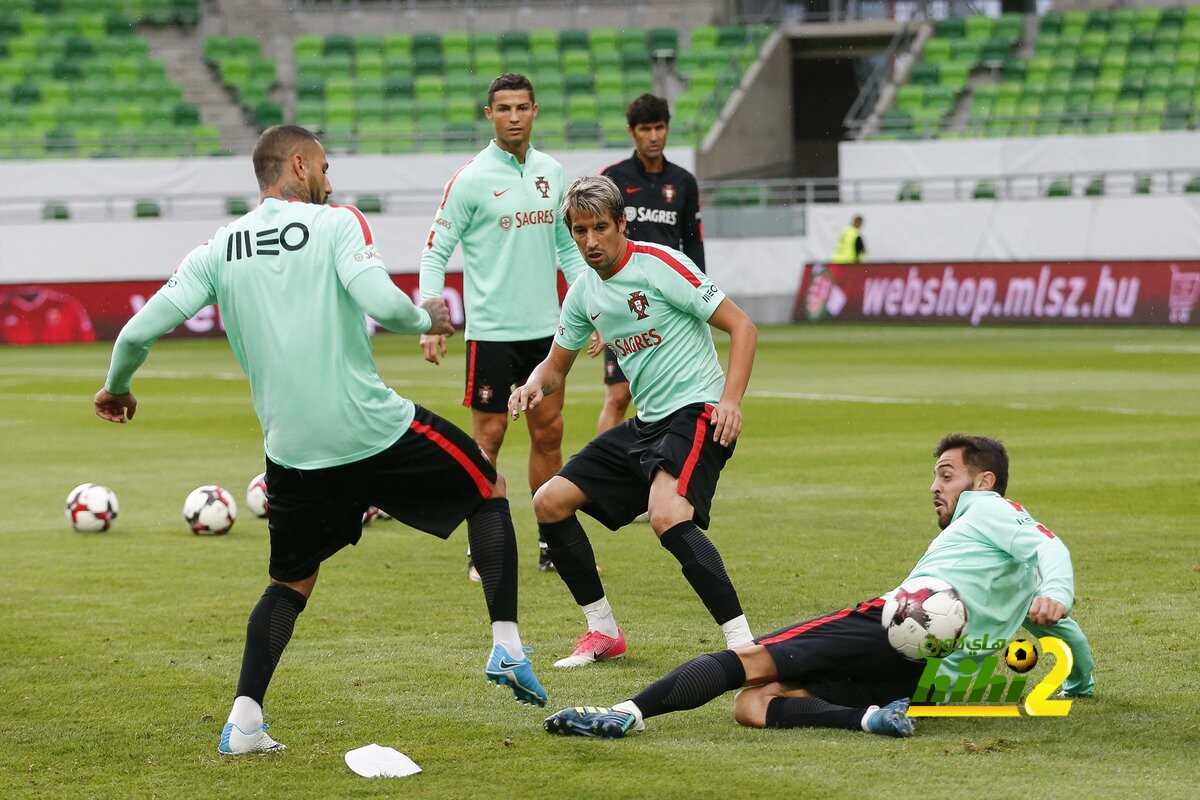 صورة من إستعدادات منتخب البرتغال لمواجهة المجر