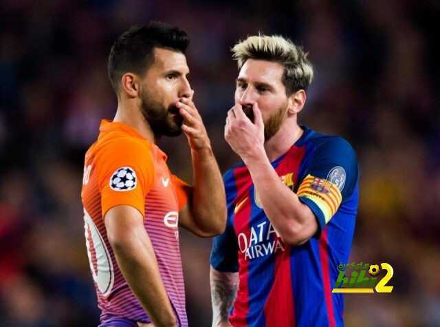أجويرو يرحب بميسي في مانشستر سيتي
