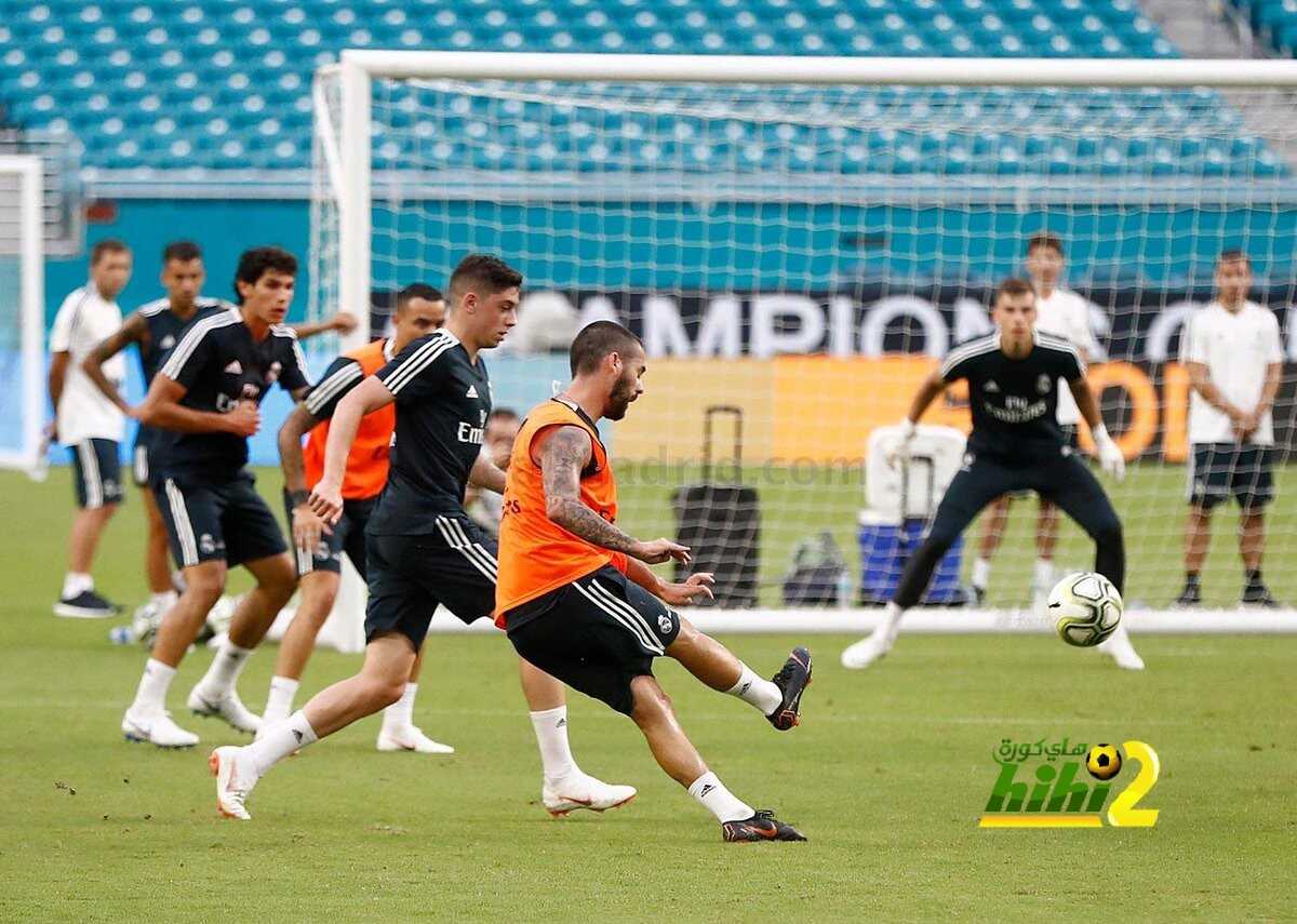 تدريبات مدريد الاخيرة قبل لقاء يونايتد
