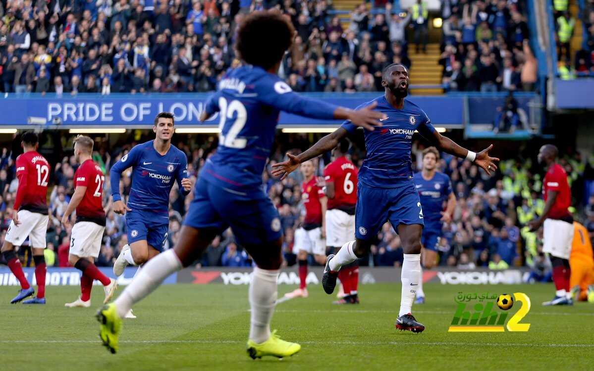 تشيلسي يتقدم على مانشستر يونايتد بهدف روديجير في الشوط الأول