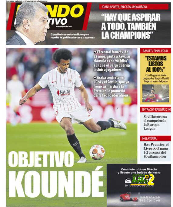 غلاف موندو.. 90 مليون يورو من برشلونة من أجل كوندي !