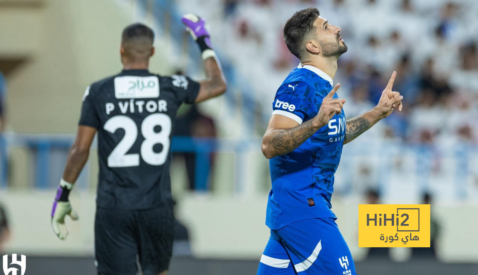الهلال يتقدم على الأخدود بثلاثية في الشوط الأول