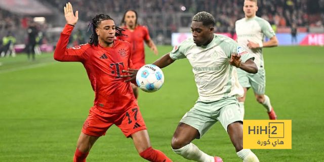احصائيات مباراة بايرن ميونخ و فيردر بريمين في الدوري الألماني