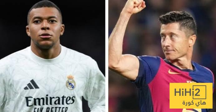 مبابي يهدد ليفاندوفسكي في قائمة هدافي الدوري الاسباني