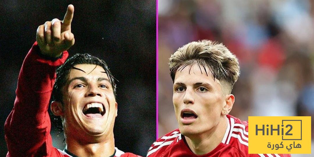 غارناتشو يهدد رقم رونالدو التاريخي مع مانشستر يونايتد