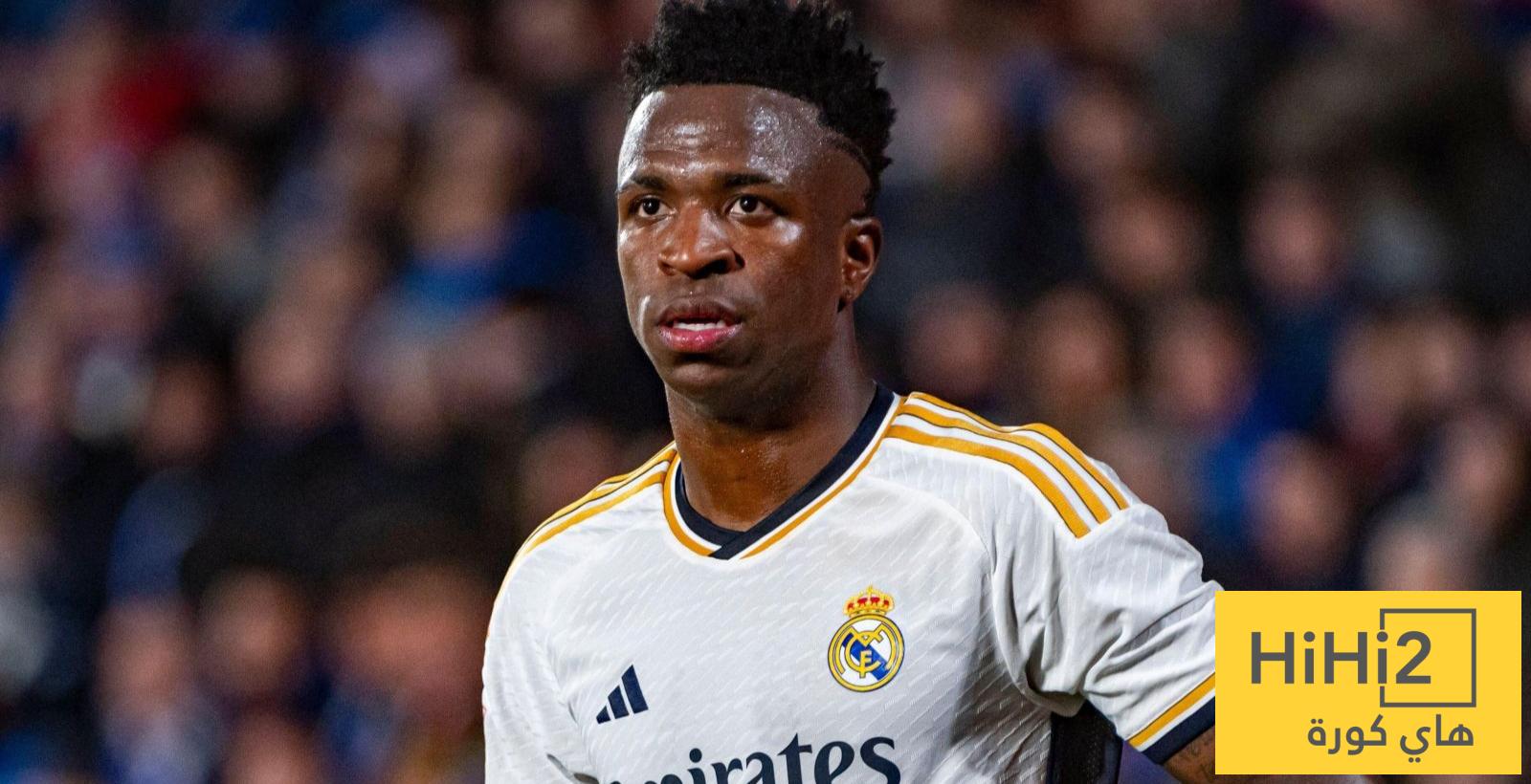 جمهور ريال مدريد مستاء من فينيسيوس