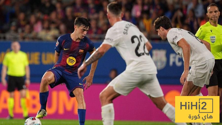 بيدري يتألق في الشوط الأول أمام فالنسيا