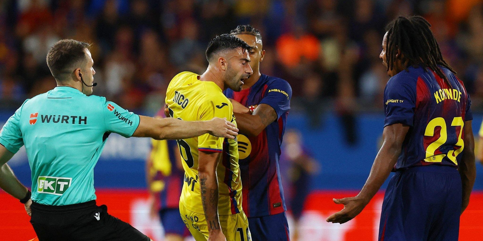 اخبار نيوز : اشتباكات بين لاعبي برشلونة وخيتافي والسبب..؟!