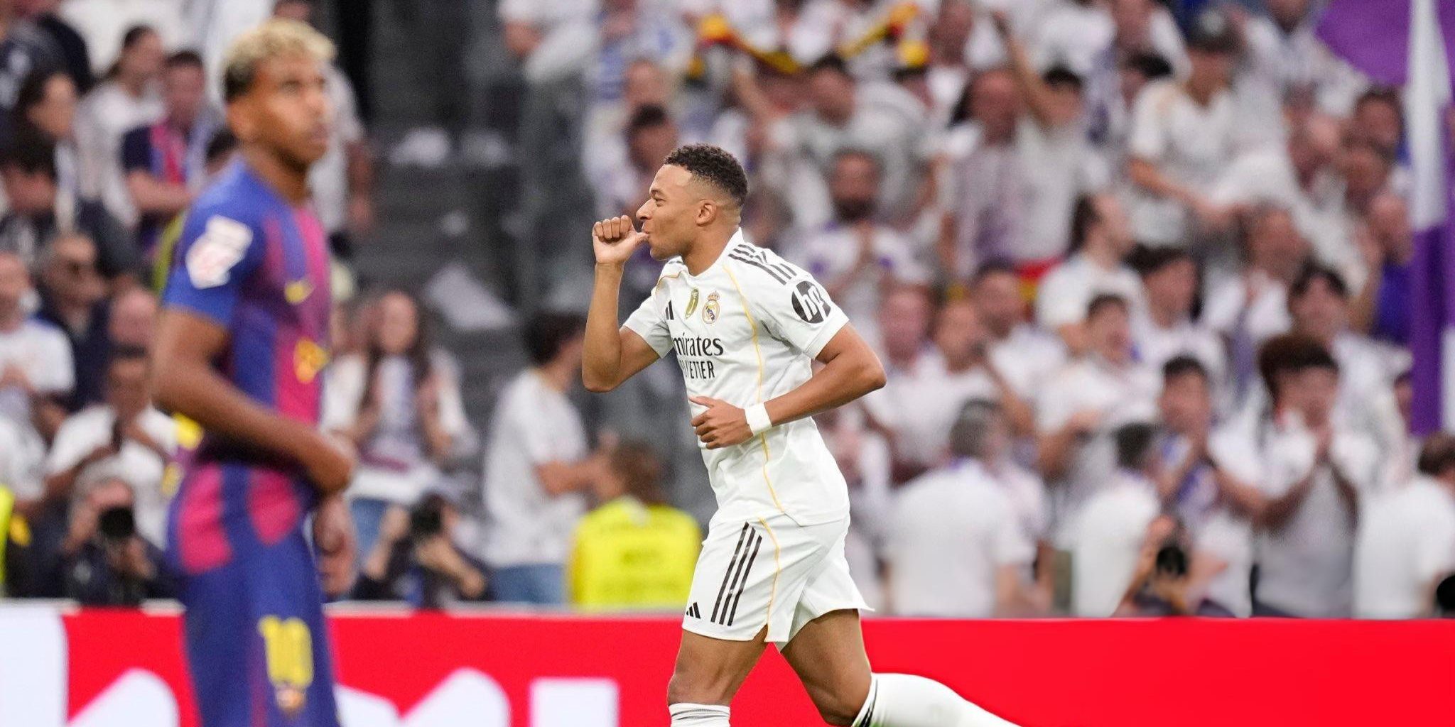 كم هدف لمبابي في شباك برشلونة؟