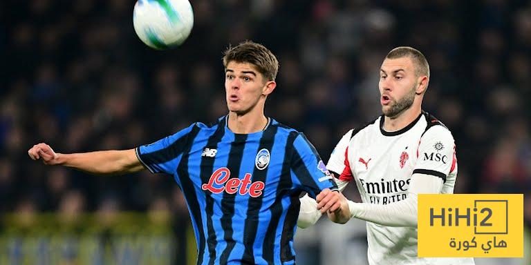 احصائيات الشوط الاول من مباراة ميلان و اتالانتا