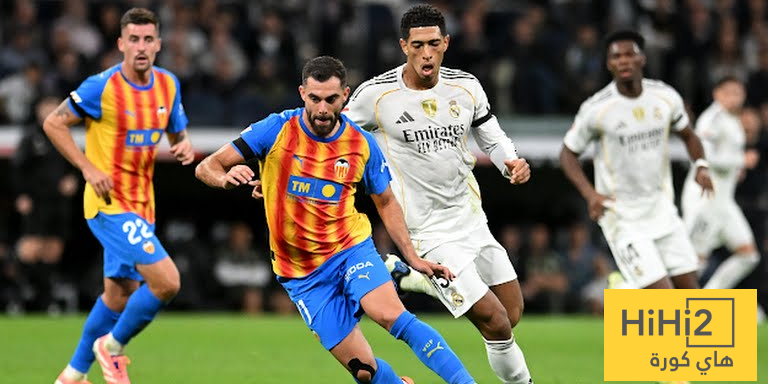 احصائيات الشوط الاول من مباراة ريال مدريد وفالنسيا