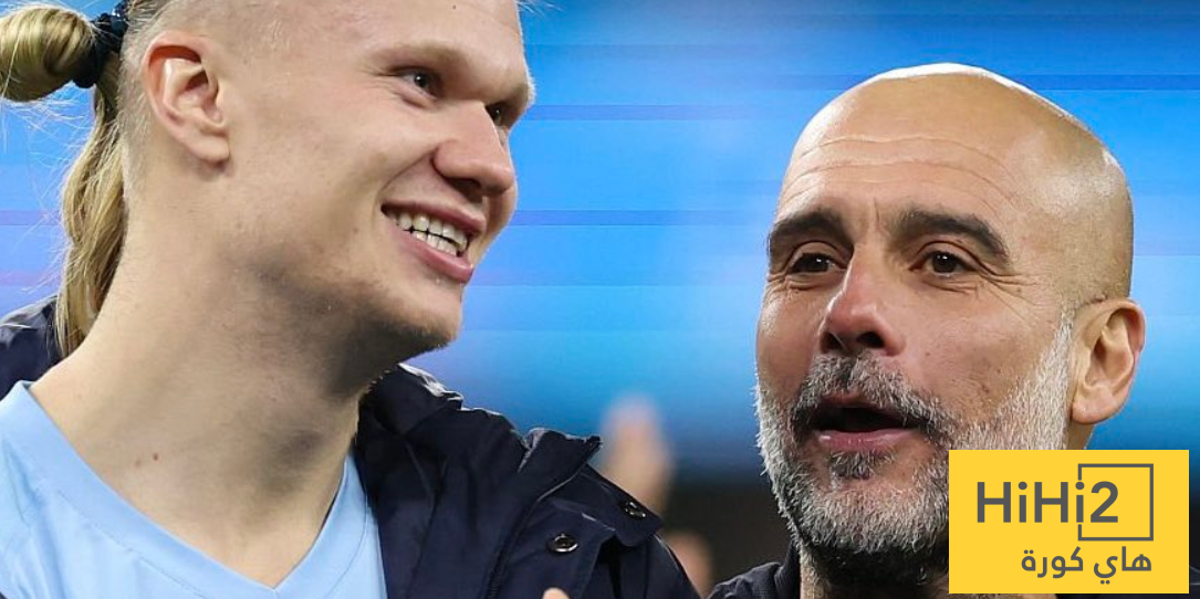 غوارديولا يشيد بتأثير هالاند مع السيتي