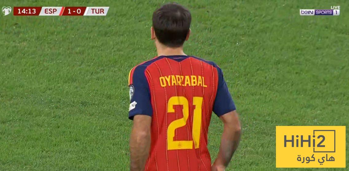 إحصائيات اويارزابال أمام تركيا