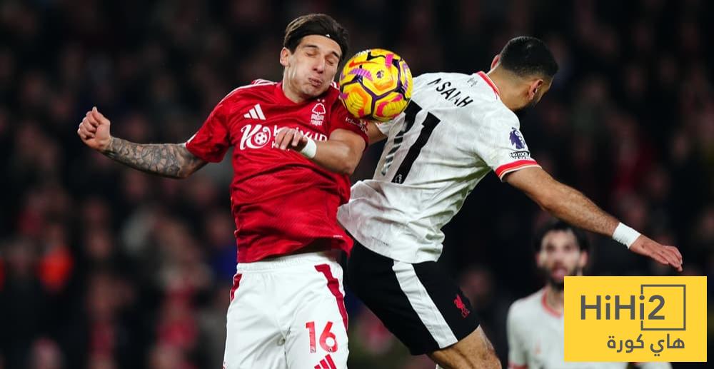 نتائج آخر خمس مواجهات بين ليفربول ونوتنجهام