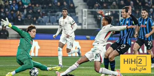 احصائيات الشوط الاول من مباراة تشيلسي ضد اتالانتا