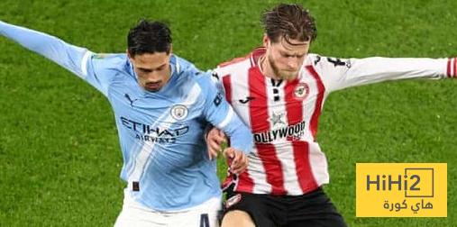 تققيم لاعبو السيتي ضد برينتفورد في الشوط الاول