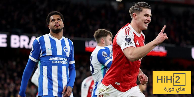 احصائيات مباراة ارسنال و برايتون في الدوري الانجليزي