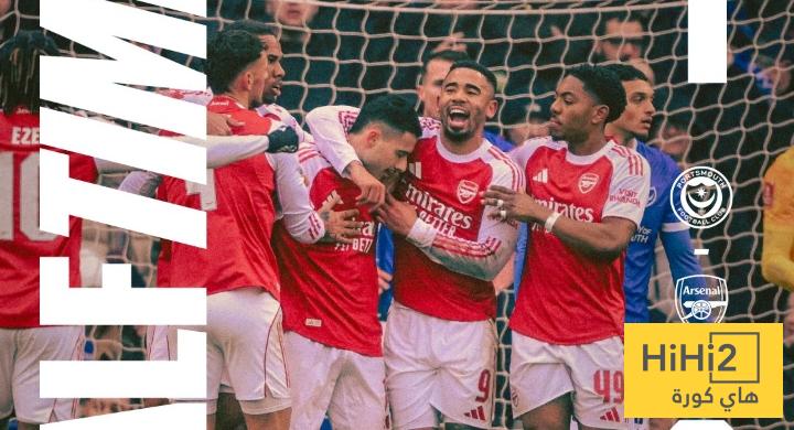 الافضل من أرسنال في الشوط الأول أمام بورتسموث