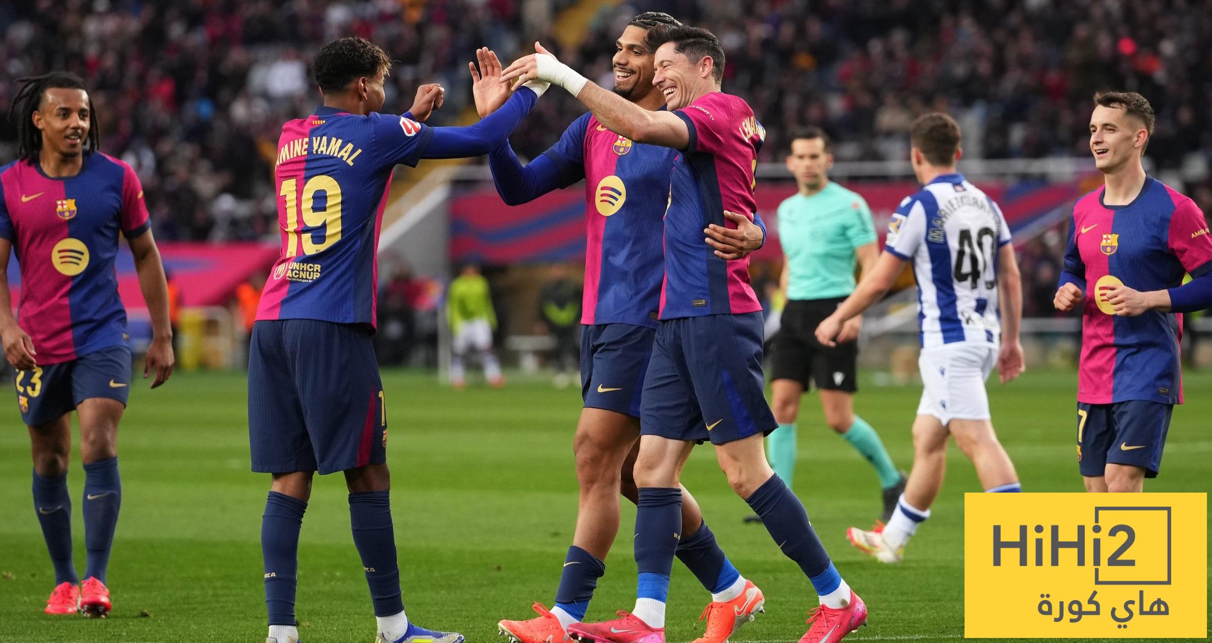 نتائج آخر خمس مباريات بين برشلونة وريال سوسيداد نتائج آخر خمس مباريات بين برشلونة وريال سوسيداد