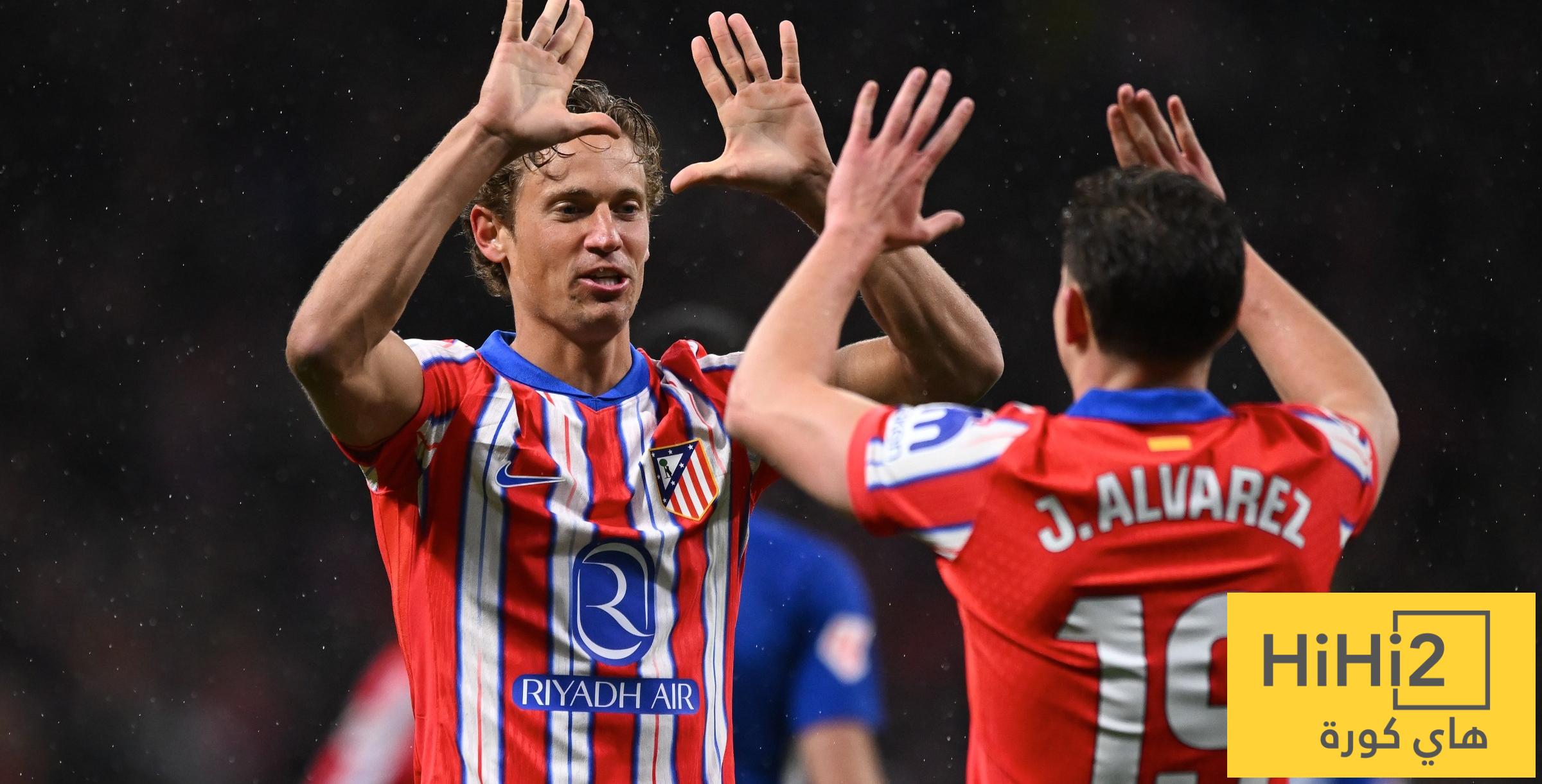 نتائج أتلتيكو مدريد قبل مواجهة بودو غليمت في دوري الأبطال