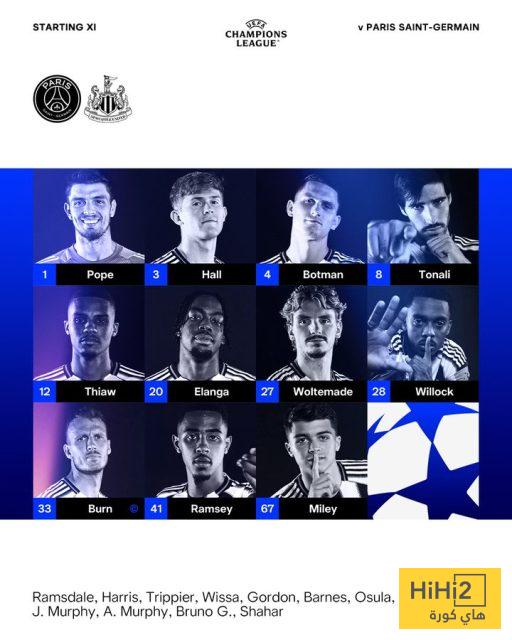 تشكيلة نيوكاسل ضد باريس سان جيرمان في دوري أبطال أوروبا 4 تشكيلة نيوكاسل ضد باريس سان جيرمان في دوري أبطال أوروبا 3