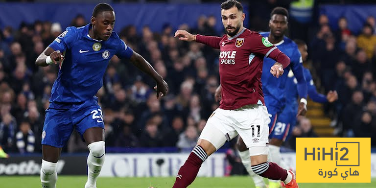 احصائيات الشوط الاول من مباراة تشيلسي و وست هام