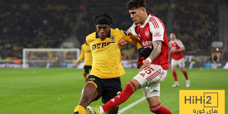 احصائيات الشوط الاول من مباراة ارسنال وولفرهامبتون