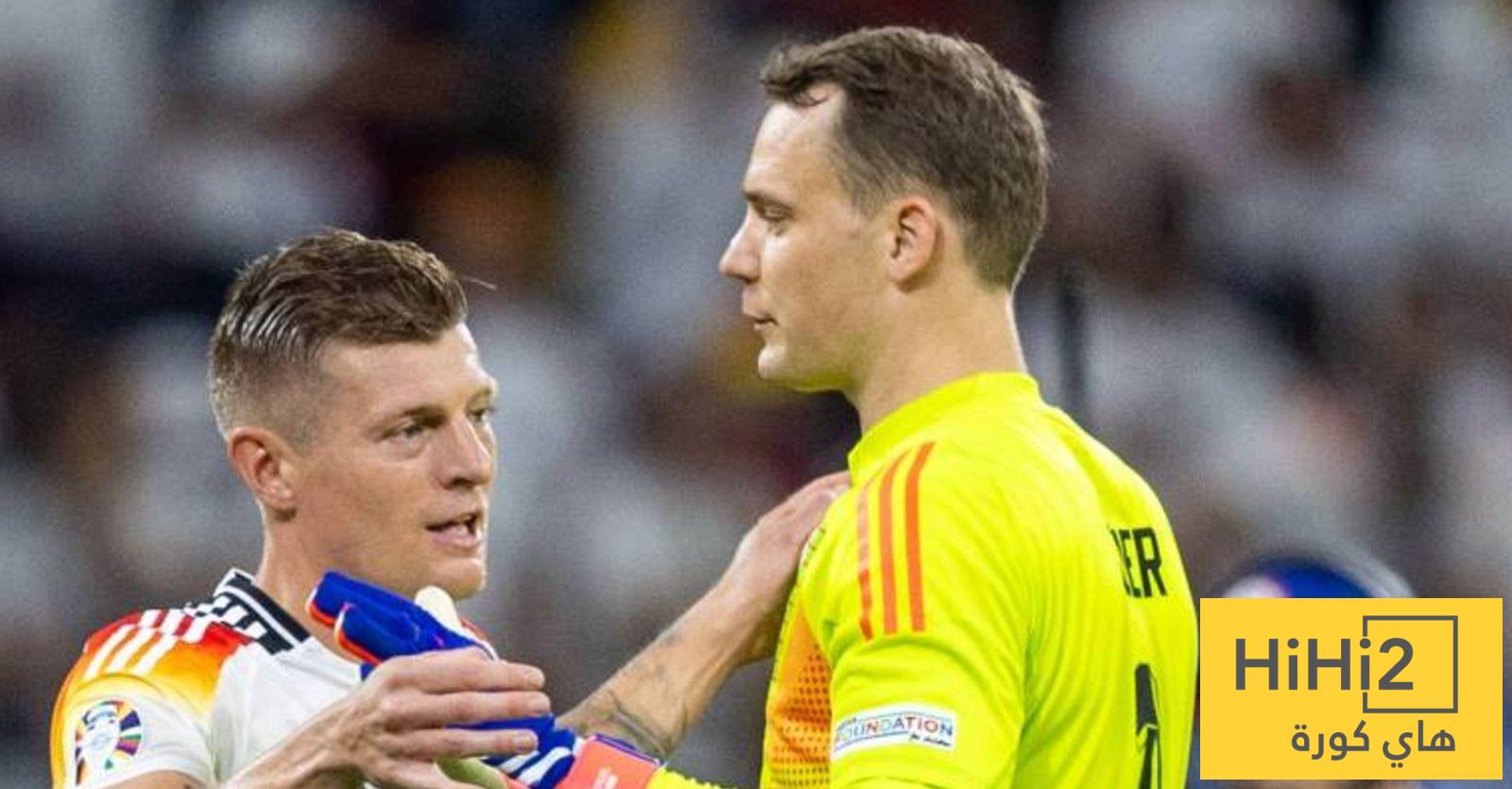 مركز نوير و كروس في ترتيب افضل 20 لاعب في تاريخ المانيا