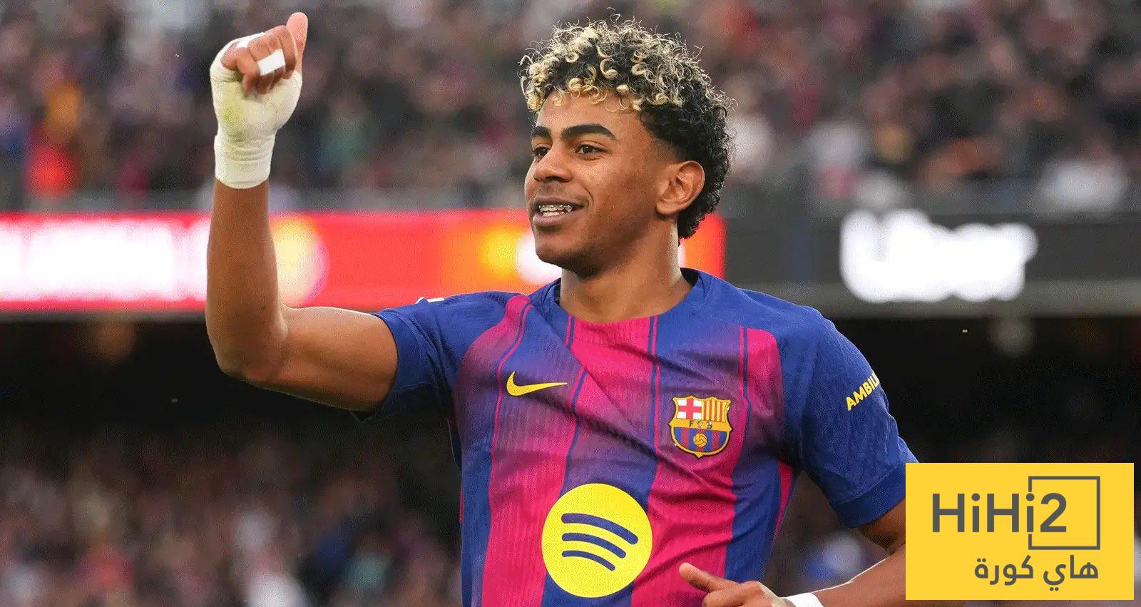 عدد أهداف لامين يامال مع برشلونة