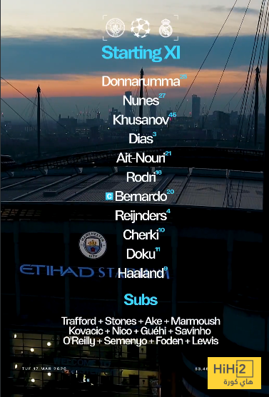 تشكيلة مانشستر سيتي الرسمية للقاء ريال مدريد 2 تشكيلة مانشستر سيتي الرسمية للقاء ريال مدريد 1