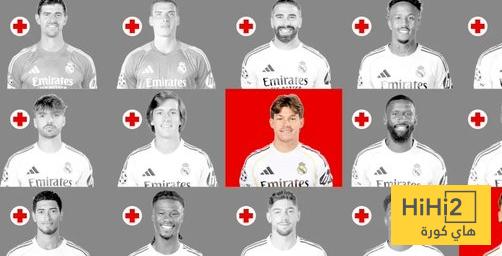 التقويم الاصابي لريال مدريد مرعب