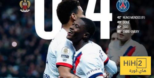 احصائيات مباراة باريس سان جيرمان ضد نيس