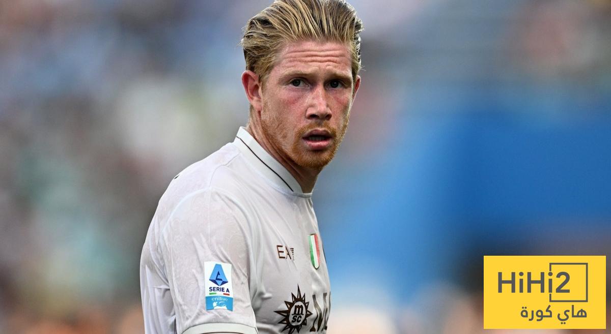 موقف دي بروين من الرحيل عن نابولي