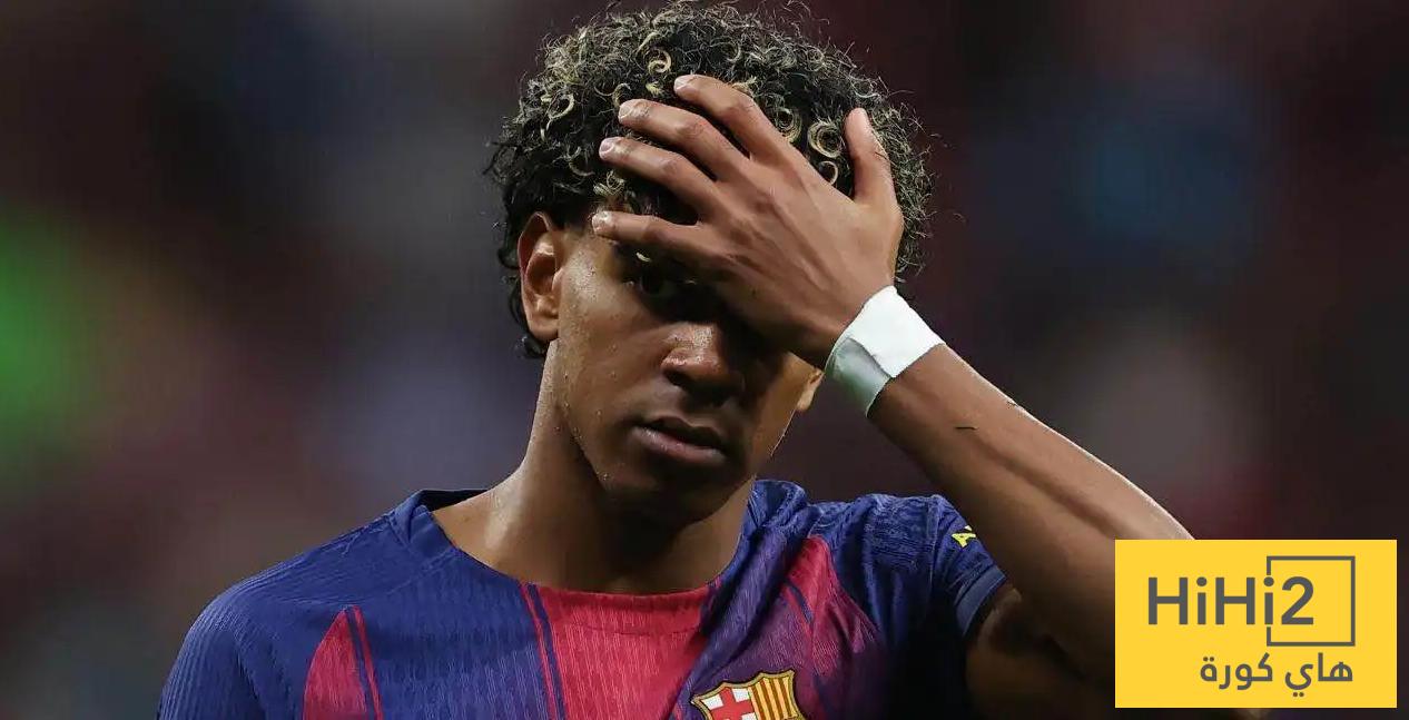 سبب احباط لامين وظهوره بهذا الشكل بعد مباراة أتلتيكو