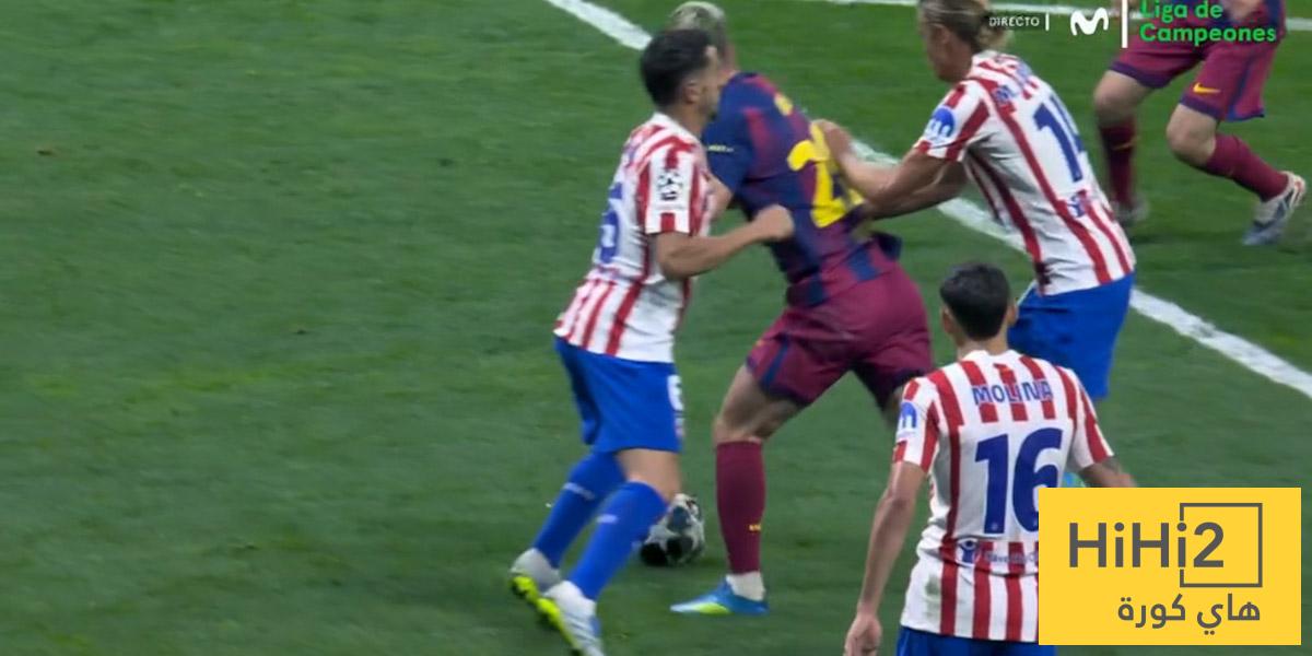 هل حُرم برشلونة من ركلة جزاء أمام أتلتيكو في لقطة أولمو ؟