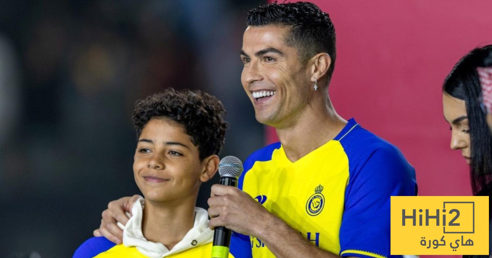 كريستيانو جونيور يلفت الأنظار مع النصر