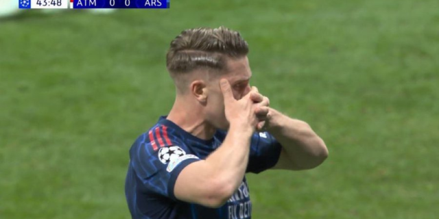 ارسنال يسجل الهدف الاول امام اتلتيكو مدريد