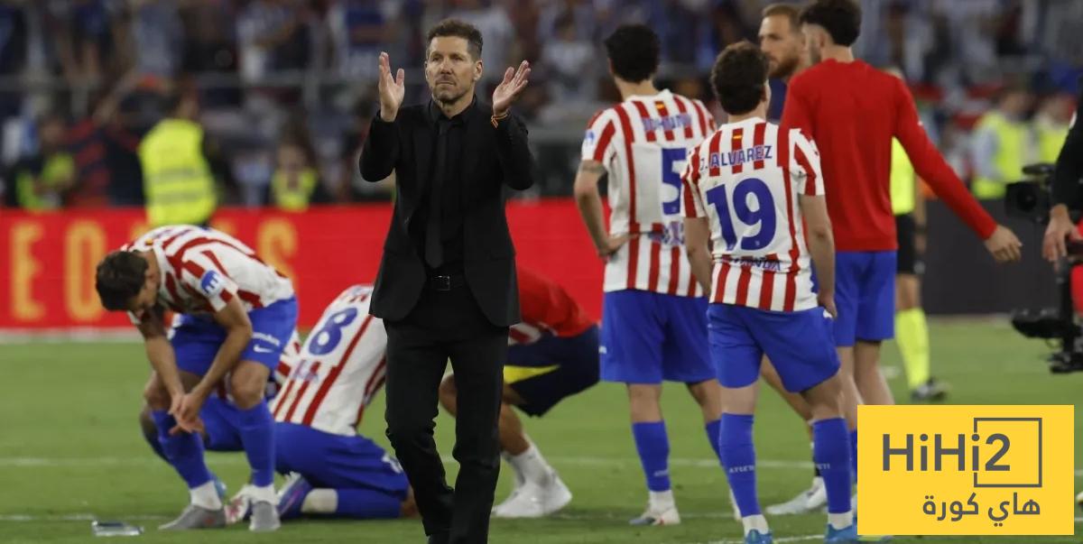 انتقاد حاد لسيميوني بعد التعادل مع أرسنال