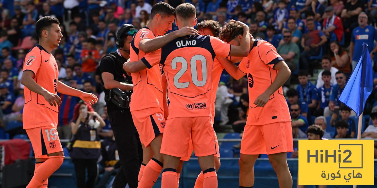 كم نقطة تفصل برشلونة عن التتويج بلقب الدوري الإسباني رسميًا ؟