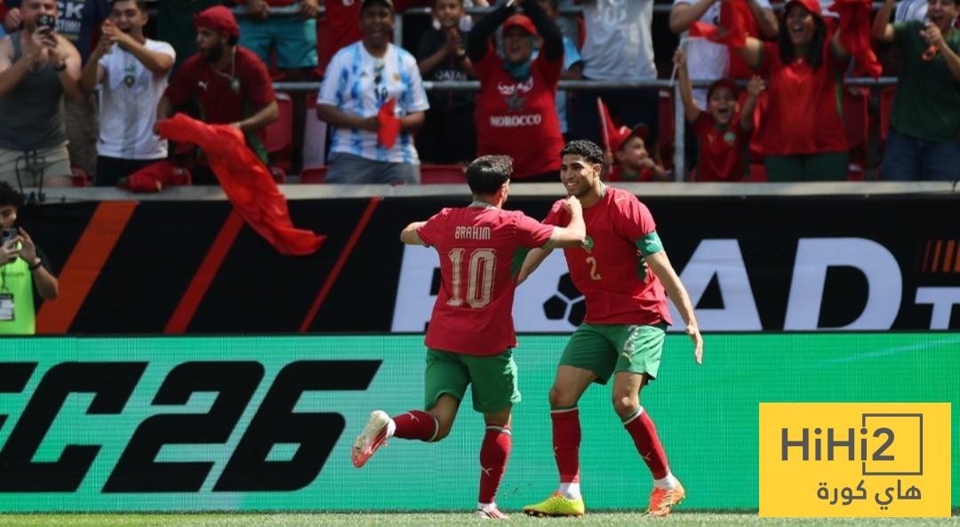 المغرب تتقدم على النرويج في الشوط الاول