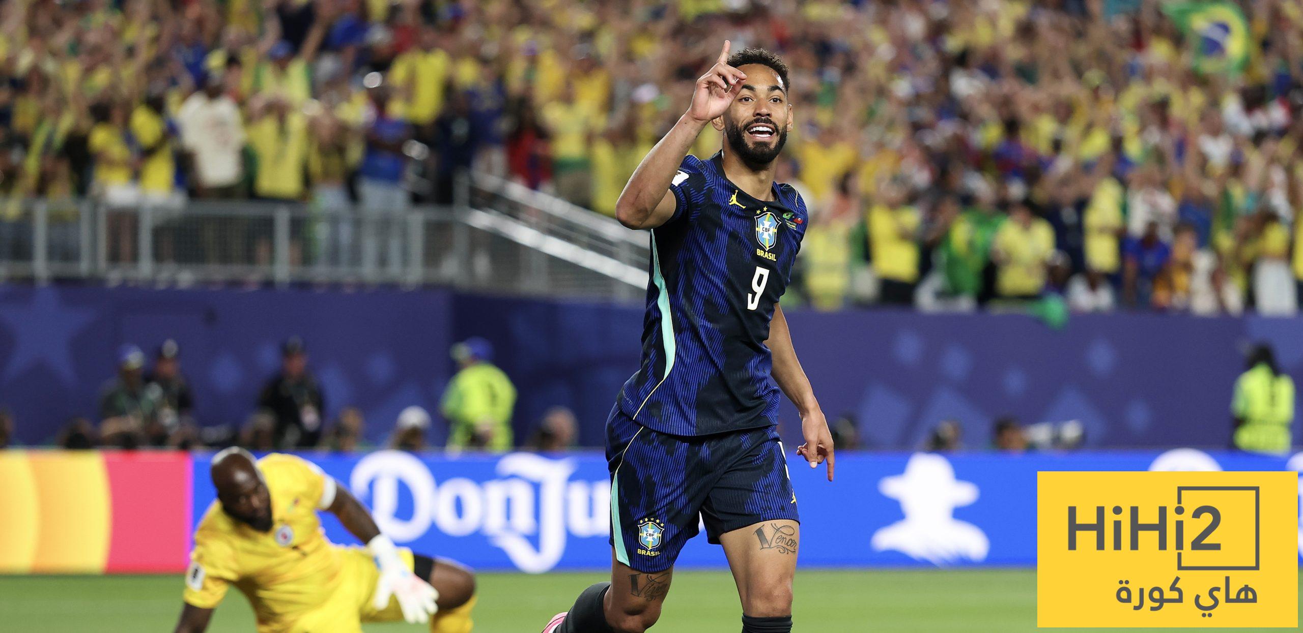 نهاية الشوط الأول بتقدم البرازيل أمام هايتي في كأس العالم