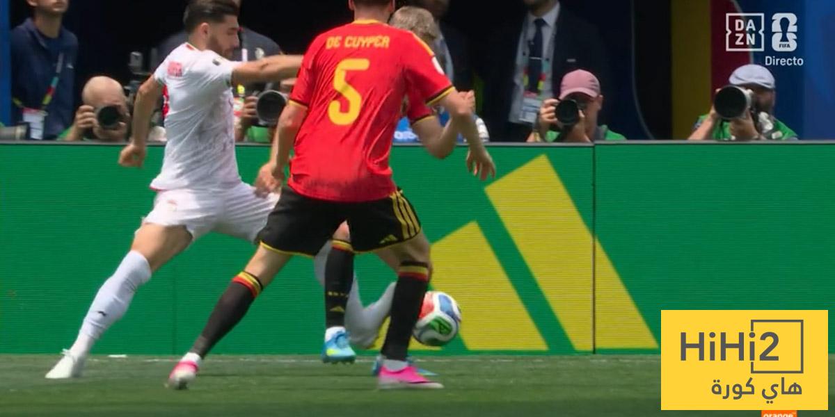 هل كان يستحق لاعب إيران الطرد أمام بلجيكا ؟