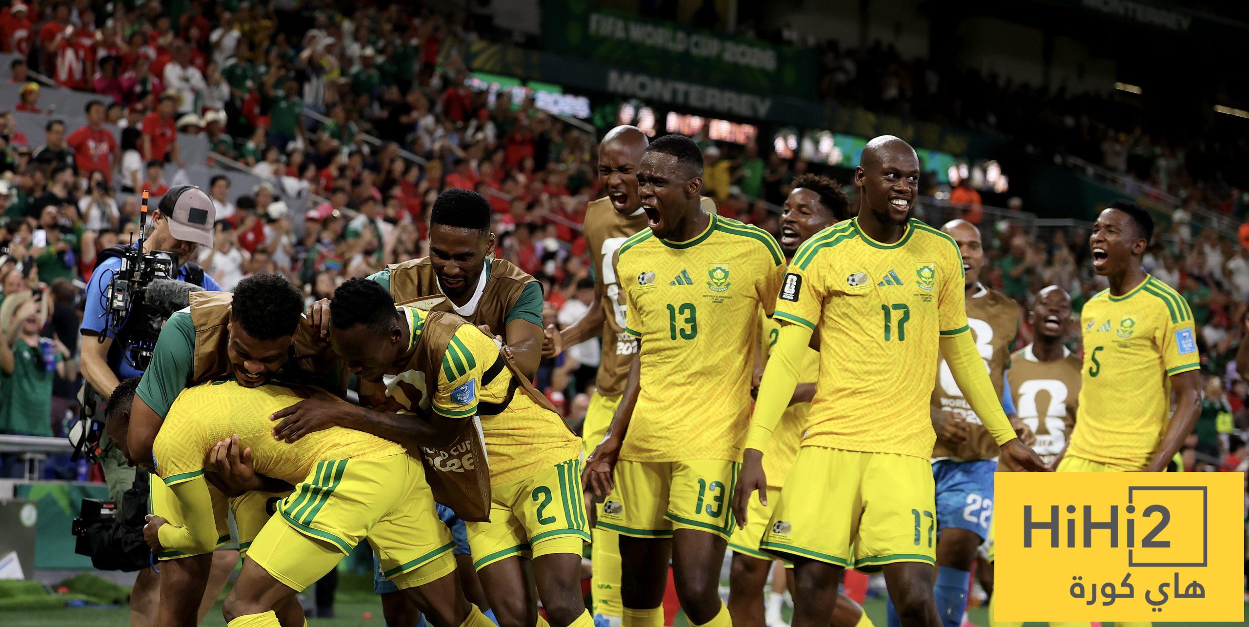 موقع الملاعب : منتخب جنوب أفريقيا يتقدم بالهدف الأول أمام كوريا الجنوبية