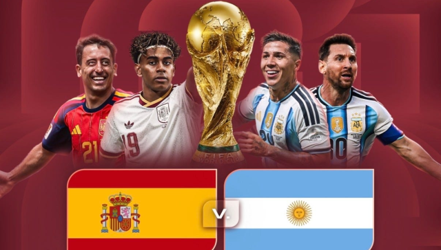 عاجل: التشكيلة الرسمية لمنتخبي الأرجنتين وإسبانيا في نهائي كاس العالم