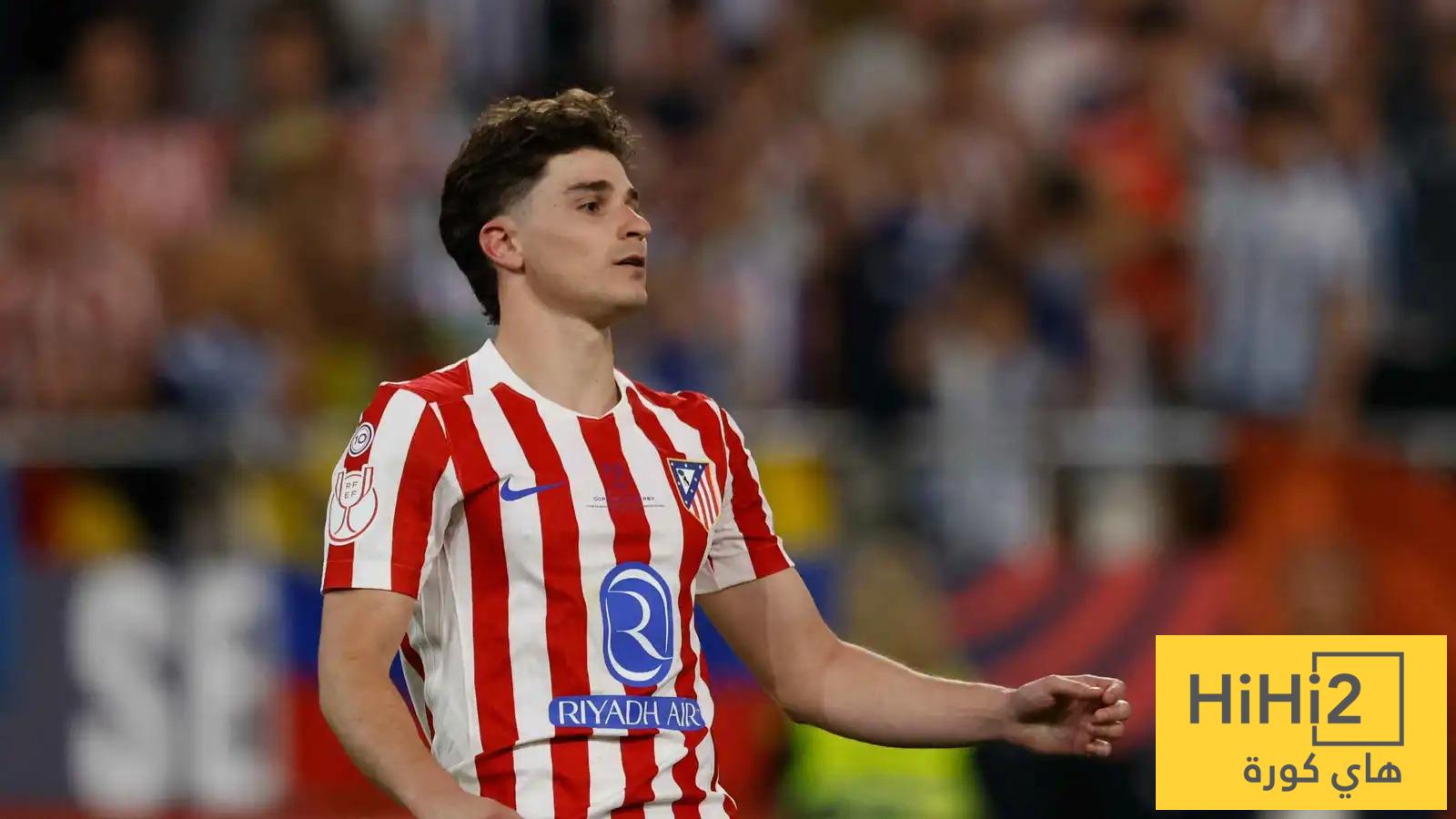 سبب غياب جوليان ألفاريز عن تدريبات أتلتيكو مدريد
